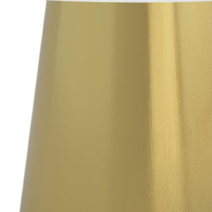 HomeRoots 54" Stunning Gray and White Marble Round Dining Table with Elegant Gold Metal Base for 6 People 555161