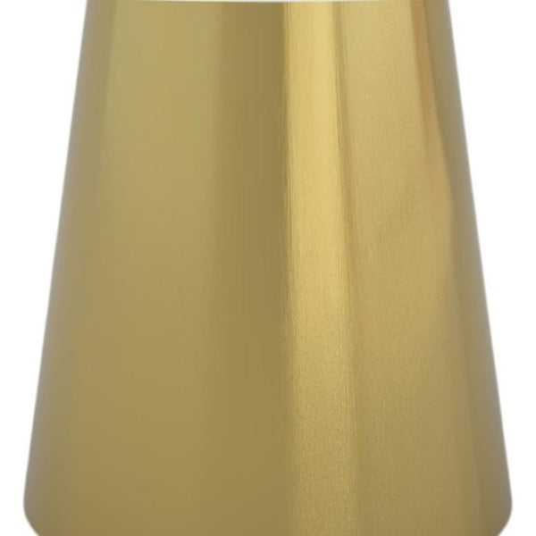 HomeRoots 54" Stunning Gray and White Marble Round Dining Table with Elegant Gold Metal Base for 6 People 555161