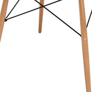 HomeRoots 36" Modern Two-Tone Round Dining Table with White Top & Natural Wood Base, Seats 6, Eco-Friendly Design 555168