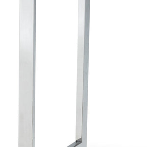 HomeRoots 59" Modern Square Dining Table with White Wood Top and Silver Metal Base - Seats 6, Stylish Design! 555175