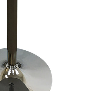 HomeRoots 36" Modern Black and Silver Round Dining Table with Pedestal Base - Seats 6, Stylish & Functional 555181
