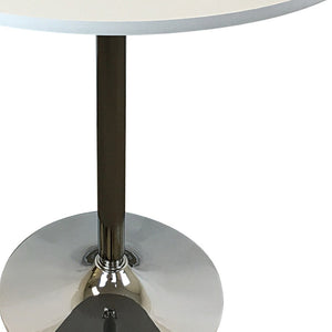 HomeRoots 36" Modern Black and Silver Round Dining Table with Pedestal Base - Seats 6, Stylish & Functional 555181