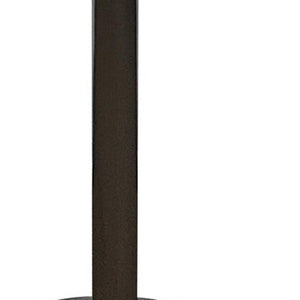 HomeRoots 36" Sleek White and Silver Round Pedestal Dining Table for Modern Spaces, Seats 6 Comfortably 555182