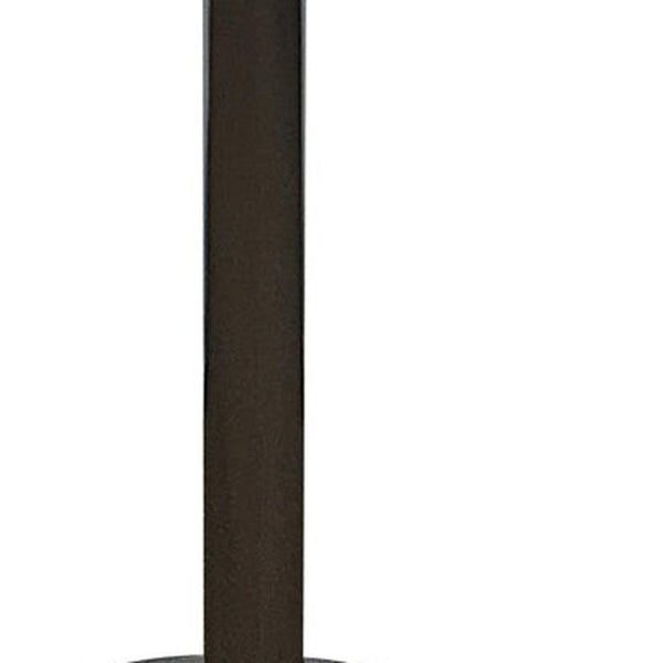 HomeRoots 36" Sleek White and Silver Round Pedestal Dining Table for Modern Spaces, Seats 6 Comfortably 555182