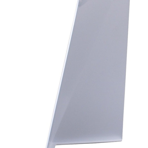 HomeRoots 63" White Ceramic Dining Table with Metal Base - Extendable & Elegant for Modern Gatherings! 555195