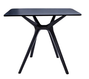 HomeRoots 27" Modern Black Square End Table - Heavy-Duty Polypropylene, Versatile Design for Any Room! 555197