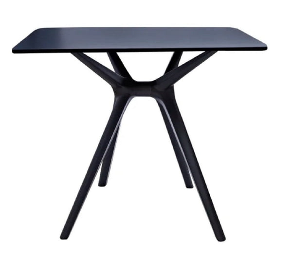 HomeRoots 27" Modern Black Square End Table - Heavy-Duty Polypropylene, Versatile Design for Any Room! 555197