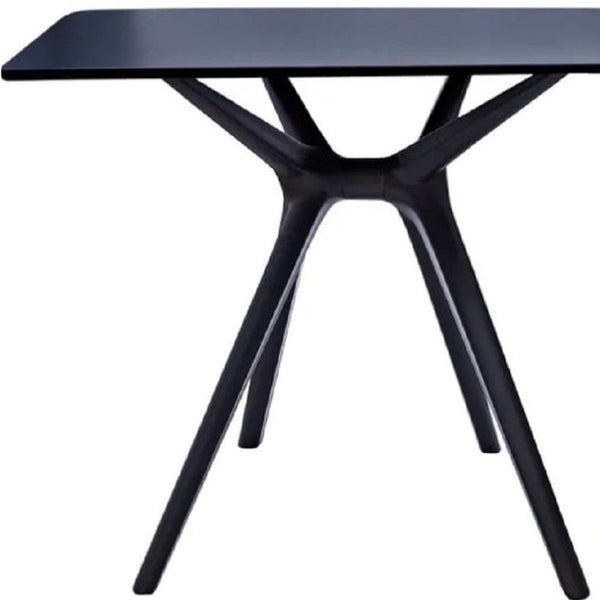 HomeRoots 27" Modern Black Square End Table - Heavy-Duty Polypropylene, Versatile Design for Any Room! 555197