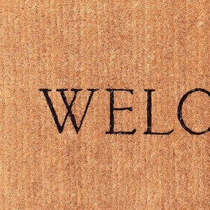 Homeroots 30" X 48" Natural And Black Coir Welcome Outdoor Door Mat   555251