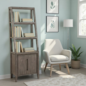 English Elm Avana 72 Inch Pier Cabinet Acacia Veneer Open Shelving Fully Assembled Study Storage B108P468530