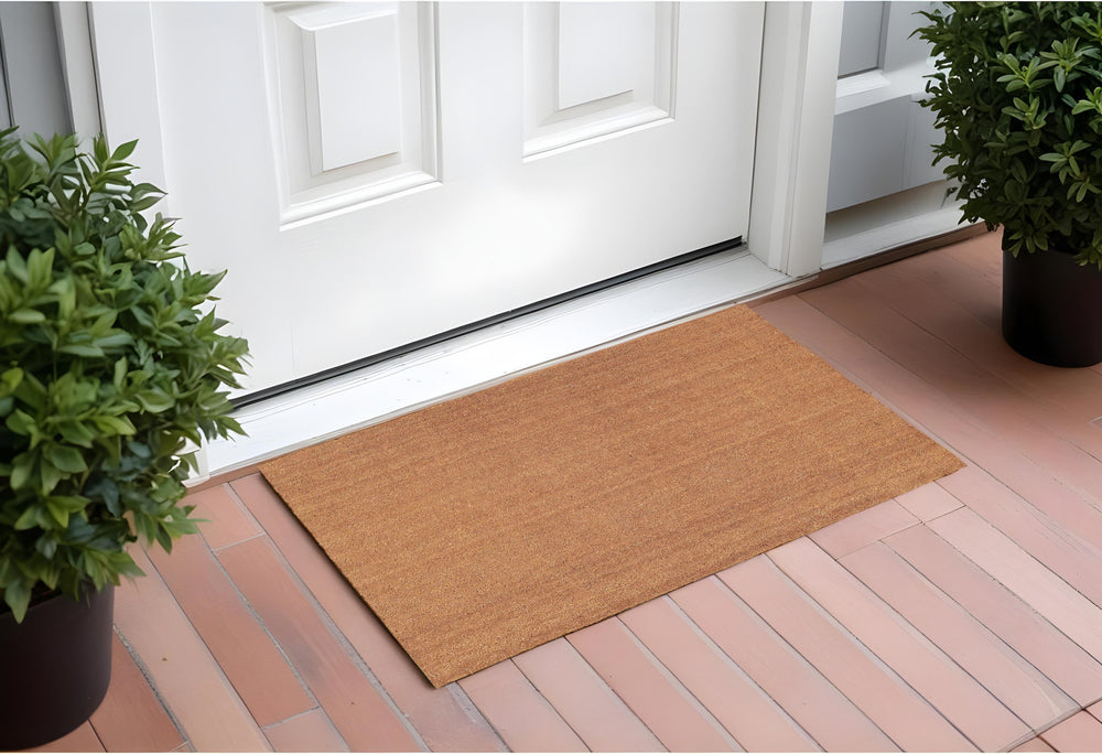 Homeroots 36" X 72" Natural Coir Outdoor Door Mat   555278