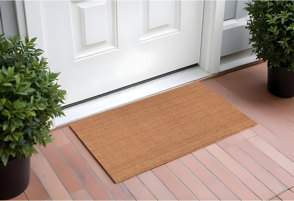 Homeroots 36" X 72" Natural Coir Outdoor Door Mat   555278