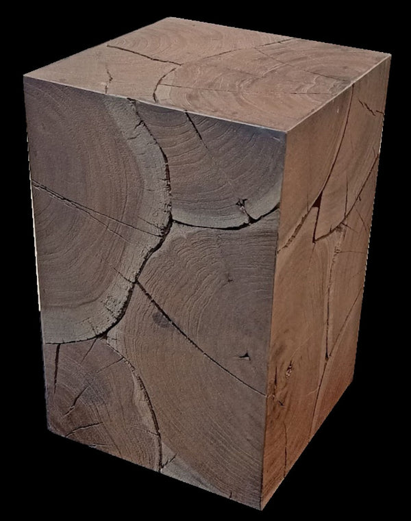 HomeRoots 20" Black Distressed Solid Wood Square End Table – Rustic Charm for Living Rooms & Bedrooms! 555312