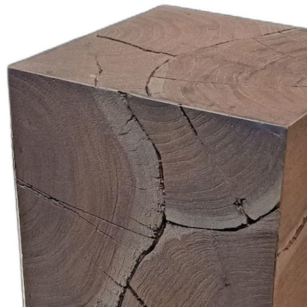 HomeRoots 20" Black Distressed Solid Wood Square End Table – Rustic Charm for Living Rooms & Bedrooms! 555312