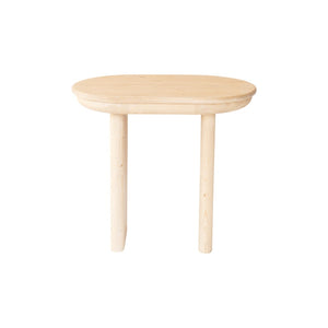 HomeRoots 22" Natural Solid Wood Oval End Table - Rustic Pine Sled Base, Versatile Accent for Any Room 555314
