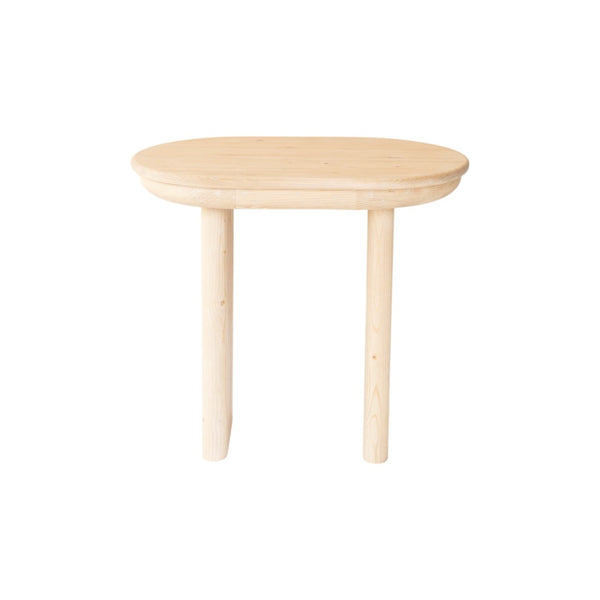 HomeRoots 22" Natural Solid Wood Oval End Table - Rustic Pine Sled Base, Versatile Accent for Any Room 555314