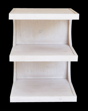 Homeroots 24" Natural Solid Wood End Table With Two Shelves   555315