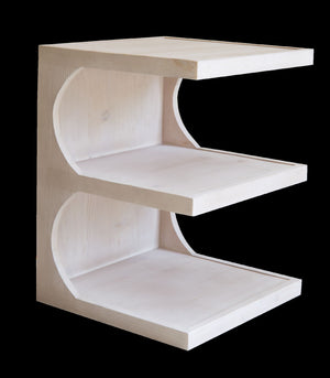 Homeroots 24" Natural Solid Wood End Table With Two Shelves   555315