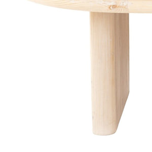 Homeroots 54" Natural Solid Wood Oval Coffee Table - Stylish Design To Elevate Your Living Room Decor Today!   555316