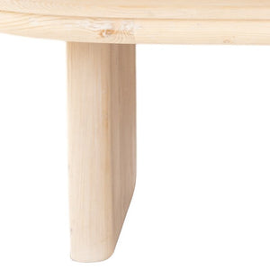 Homeroots 54" Natural Solid Wood Oval Coffee Table - Stylish Design To Elevate Your Living Room Decor Today!   555316