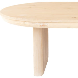 Homeroots 54" Natural Solid Wood Oval Coffee Table - Stylish Design To Elevate Your Living Room Decor Today!   555316