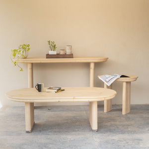 Homeroots 60" Natural Solid Wood Console Table - Stylish Multi-functional Entryway Furniture For Any Space   555318