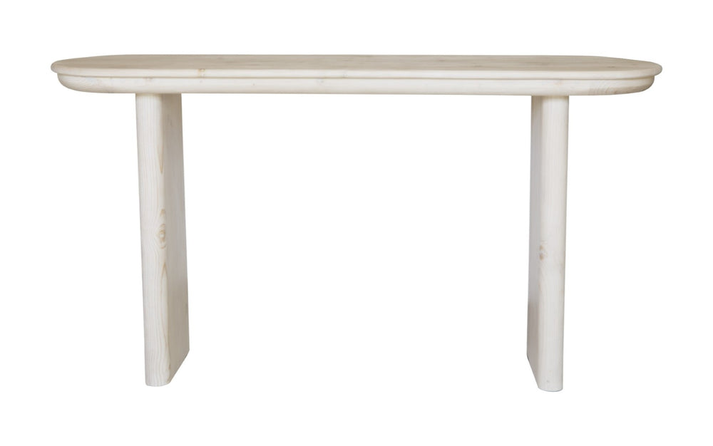 HomeRoots 60" Natural Solid Wood Oval Console Table - Elegant Pine Design for Versatile Home Decor & Functionality 555318