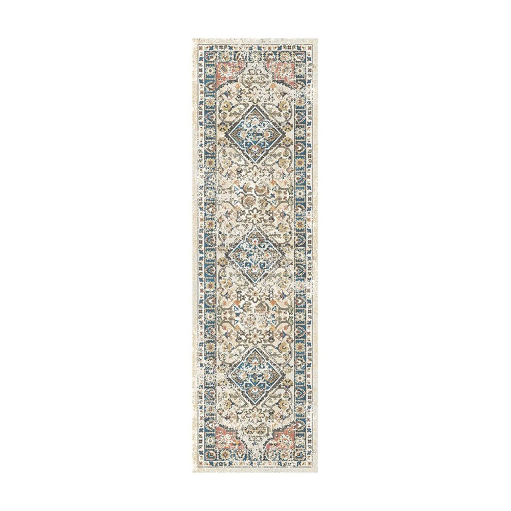 HomeRoots 8' Beige Oriental Distressed Runner Rug with Elegant Fringe – Perfect for Hallways & Entryways! 555337