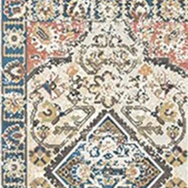 HomeRoots 8' Beige Oriental Distressed Runner Rug with Elegant Fringe – Perfect for Hallways & Entryways! 555337