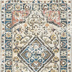 HomeRoots 8' Beige Oriental Distressed Runner Rug with Elegant Fringe – Perfect for Hallways & Entryways! 555337