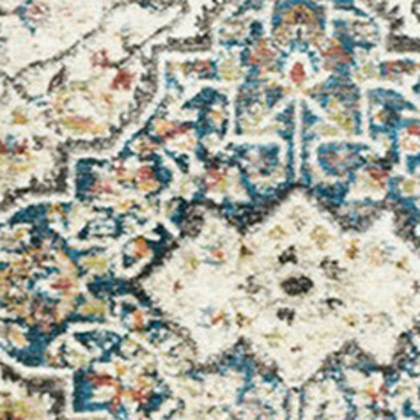 Homeroots 8' X 10' Beige Oriental Distressed Area Rug With Fringe  Polyester 555339