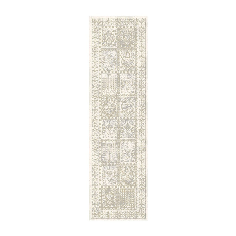 HomeRoots 8' Ivory Oriental Distressed Runner Rug – Classic Design, Durable, Soft Texture for Any Space! 555367