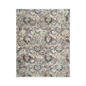 HomeRoots 5' Distressed Rust Oriental Area Rug with Timeless Fringe for Vintage Charm in Any Space 9' X 13' 555385