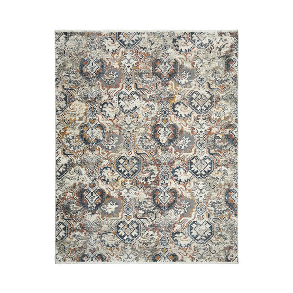 HomeRoots 5' Distressed Rust Oriental Area Rug with Timeless Fringe for Vintage Charm in Any Space 9' X 13' 555385