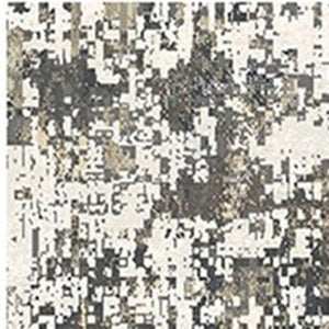 HomeRoots 8' Black Abstract Distressed Runner Rug with Classic Tassel Fringe - Modern Artistry for Your Home 555392