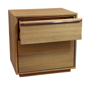 Homeroots 28" Oak Two Drawer Wood Nightstand   555397