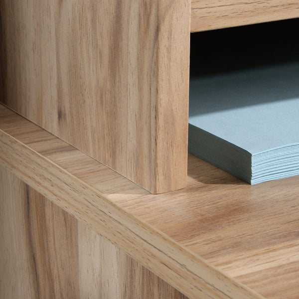 English Elm Organizer Hutch Brown Finish - Engineered Wood Desk Top Cubby Storage for Letters, Notes, Mail B356P367888