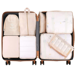 English Elm Hardshell Abs Four Piece Spinner Luggage Set with Tsa Lock and Packing Cubes N730P262653B
