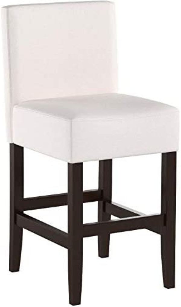 English Elm Zuma Upholstered Counter Stools Set of 2 Studded Acacia Wood Kitchen Island Seating 73723.00FBGE