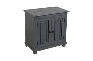 HomeRoots 28" Distressed Gray Solid Wood Nightstand – Rustic Charm with Storage for Any Space & Style! 555410
