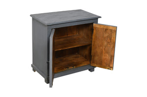 HomeRoots 28" Distressed Gray Solid Wood Nightstand – Rustic Charm with Storage for Any Space & Style! 555410