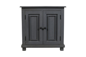 HomeRoots 28" Distressed Gray Solid Wood Nightstand – Rustic Charm with Storage for Any Space & Style! 555410