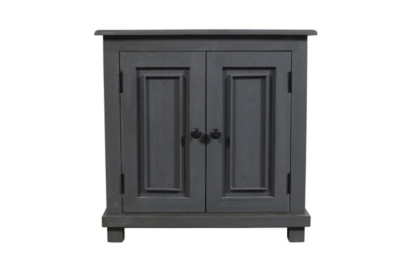 HomeRoots 28" Distressed Gray Solid Wood Nightstand – Rustic Charm with Storage for Any Space & Style! 555410