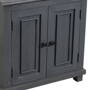 HomeRoots 28" Distressed Gray Solid Wood Nightstand – Rustic Charm with Storage for Any Space & Style! 555410