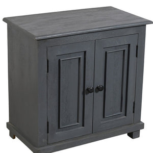 HomeRoots 28" Distressed Gray Solid Wood Nightstand – Rustic Charm with Storage for Any Space & Style! 555410