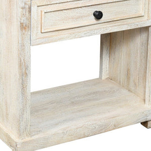 HomeRoots 28" Rustic Solid Wood Distressed Nightstand - Versatile Storage & Vintage Charm for Any Room 555413