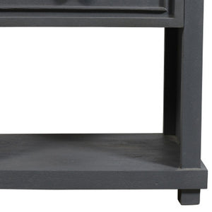 Homeroots 28" Distressed Gray One Drawer Solid Wood Nightstand   555414