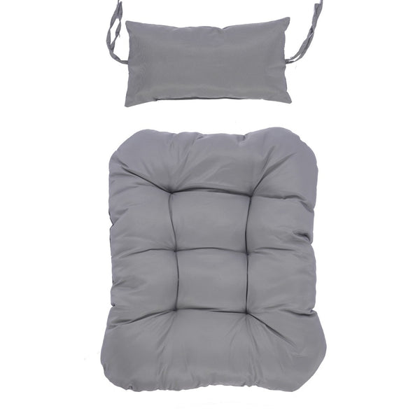 HomeRoots Gray Solid Color Single Swing Chair – Ergonomic Indoor/Outdoor Retreat for Cozy Relaxation & Style 555422