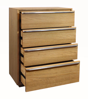 Homeroots 32" Natural Solid Wood Four Drawer Dresser  Solid Wood 555429