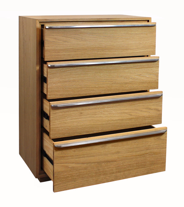 Homeroots 32" Natural Solid Wood Four Drawer Dresser  Solid Wood 555429